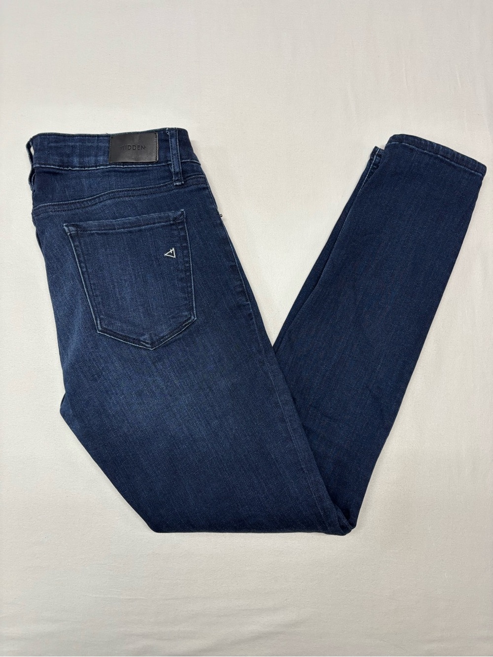 Hidden Women's Skinny Jeans Dark Blue Stretch Denim Sz 28 classic denim casual
